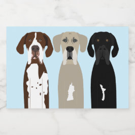 Great dane Hundar Mat Etiketter