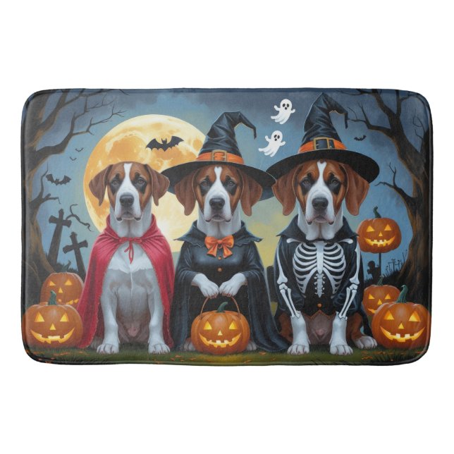 Great dane Hundar Pumpkin Halloween Funny Badrumsmatta (Framsidan)