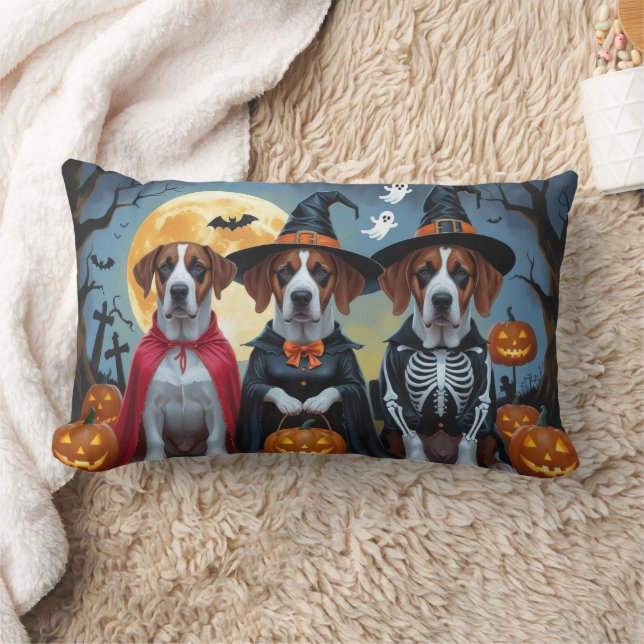 Great dane Hundar Pumpkin Halloween Funny Lumbarkudde (Filt)