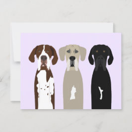 Great dane Hundar Vykort