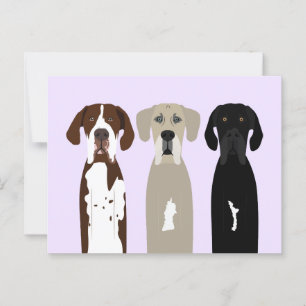 Great dane Hundar Vykort