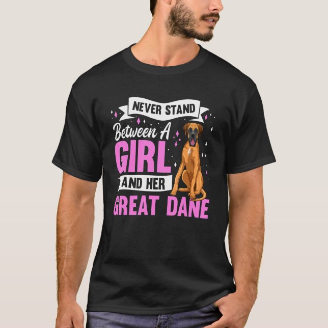Great Dane Hundkläder Great Dane Tillbehör T Shirt (Framsida)