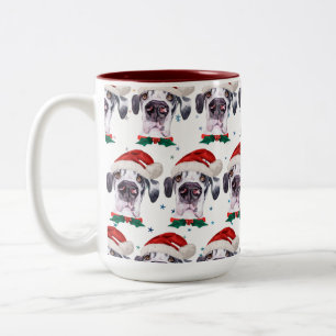 Great Dane Hundras julstjärnor Två-Tonad Mugg