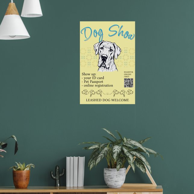 Great Dane hundutställning Poster (Vardagsrum 1)