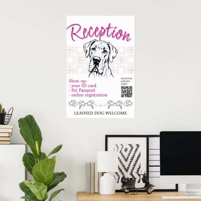 Great Dane hundutställning välkommen Poster (Hemmakontoret)
