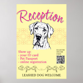 Great Dane hundutställning välkommen Poster