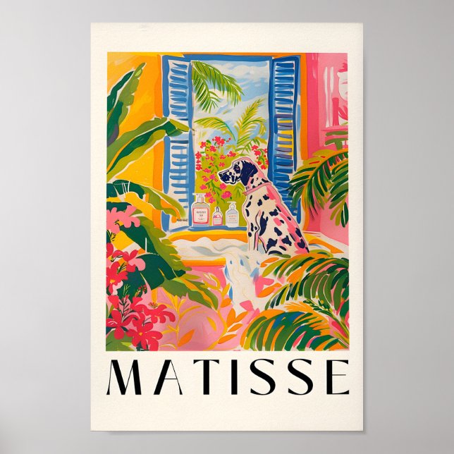 Great dane i Bathtub, Lilla Bathroom Wall Art, gör Poster (Framsidan)