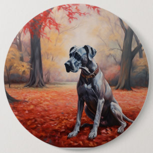 Great dane i Höst löv Fall Inspire Knapp