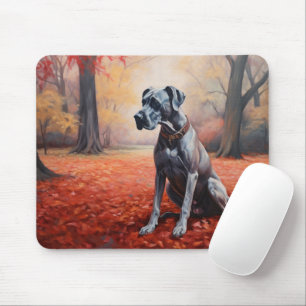Great dane i Höst löv Fall Inspire Musmatta