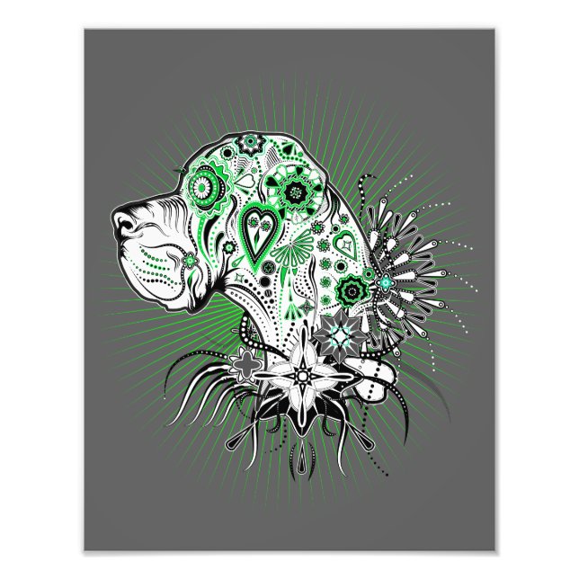 Great dane illustration fototryck (Framsidan)