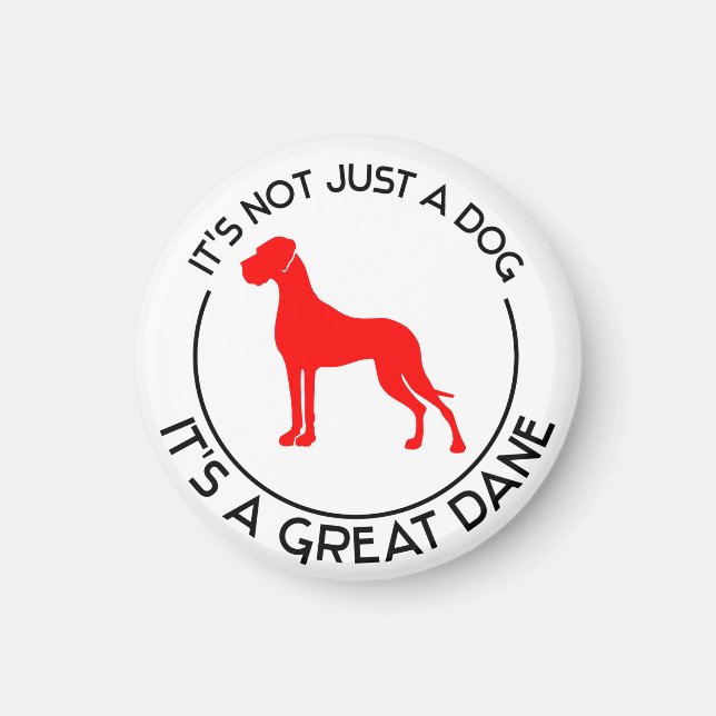 Great Dane-illustration Magnet (Framsidan)