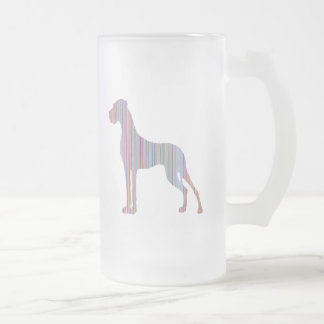 Great Dane in Pastel Colors Frostat Ölglas