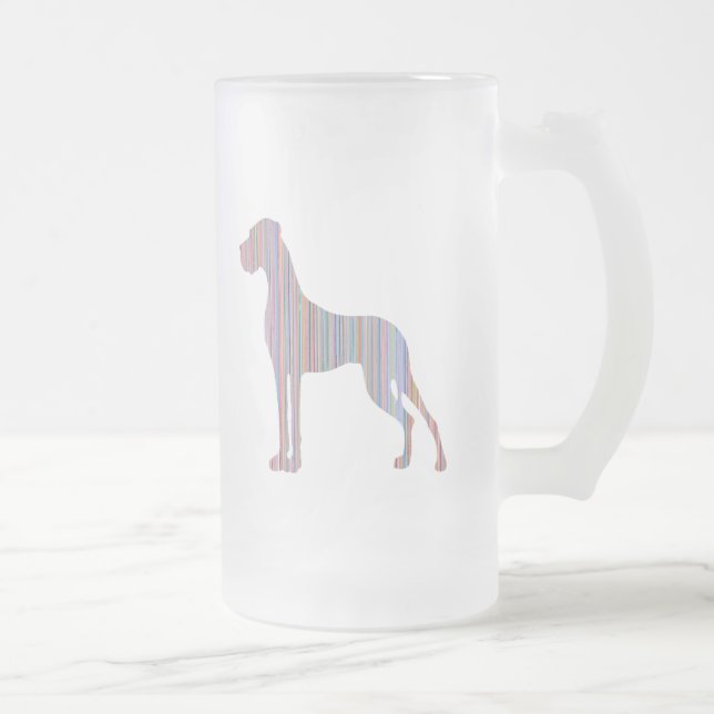 Great Dane in Pastel Colors Frostat Ölglas (Höger)