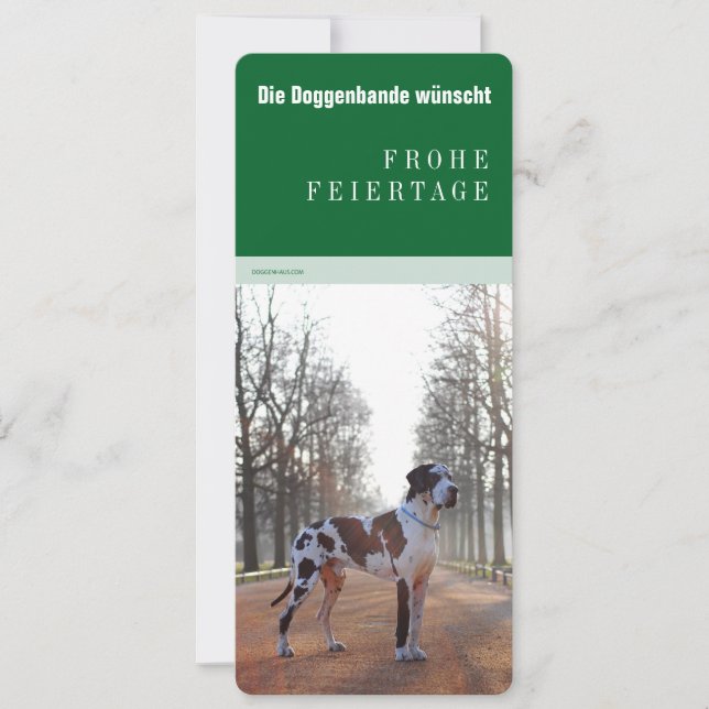 Great dane jul julkort (Framsida)