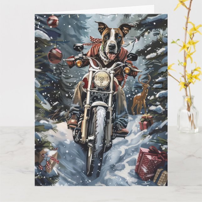 Great dane jul kort (Gul blomma)