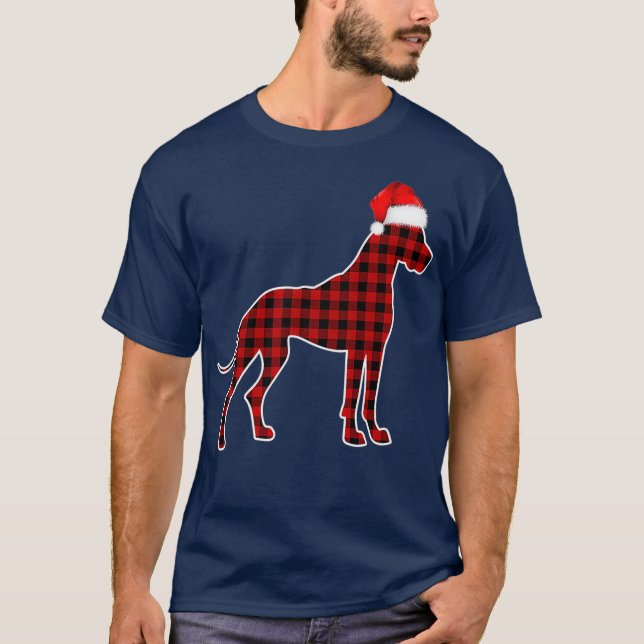Great dane jul Pajamas Family Red Play T Shirt (Framsida)