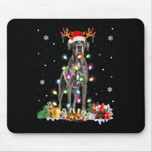Great Dane jul Santa hatt sagoljus pyjamas Musmatta