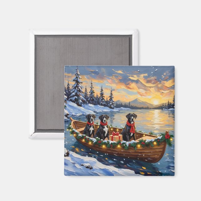 Great Dane julbåtshögtid Magnet (Front/Back)