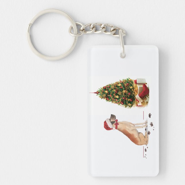 Great dane-julen Hund med Träd (Framsidan)