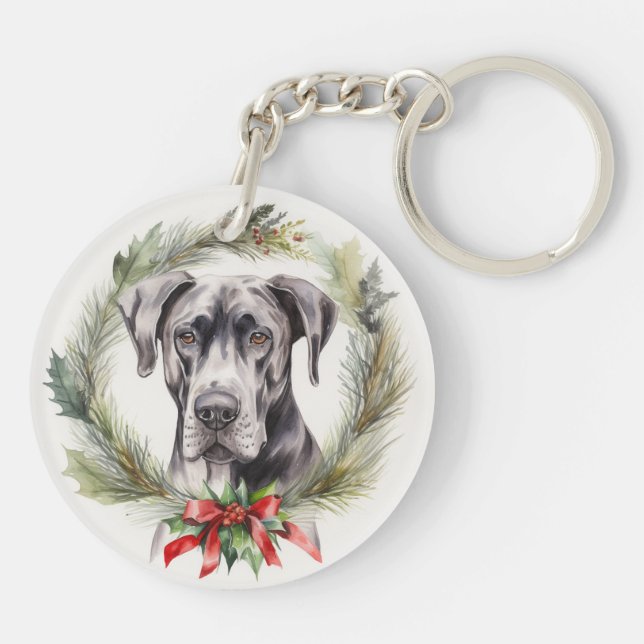 Great Dane Julkrans Festlig Valp (Baksidan)
