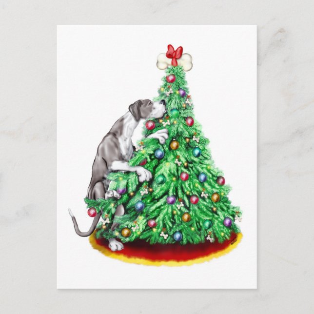 Great dane - julmål - Mantle UC Helg Vykort (Framsida)