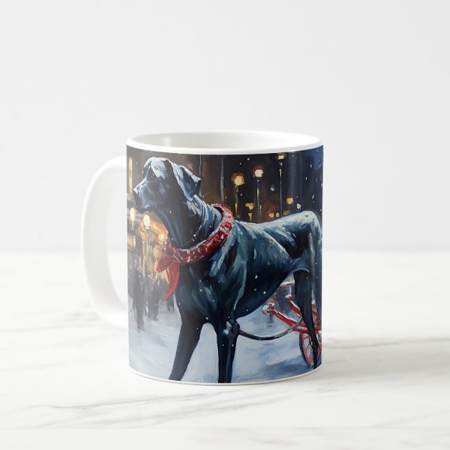 Great dane julsäsong kaffemugg (Framsida vänster)