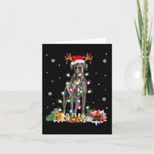 Great dane jultomten Hat Fairy Ljus Pajama Kort