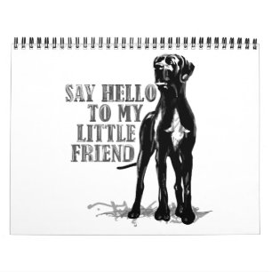 Great Dane Kalender Citat svart / Vit