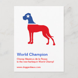 Great Dane kennel marknadsföring vykort wold mästa
