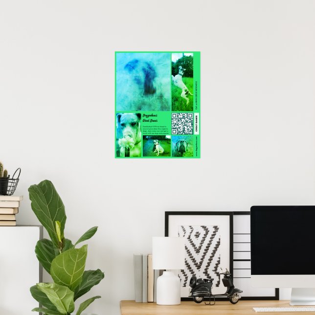 Great Dane Kennel Reklambladsmall Template  Poster (Hemmakontoret)