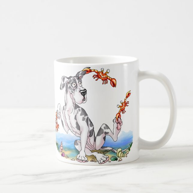 Great dane Kinda Crabby Harlequin UC Kaffemugg (Höger)