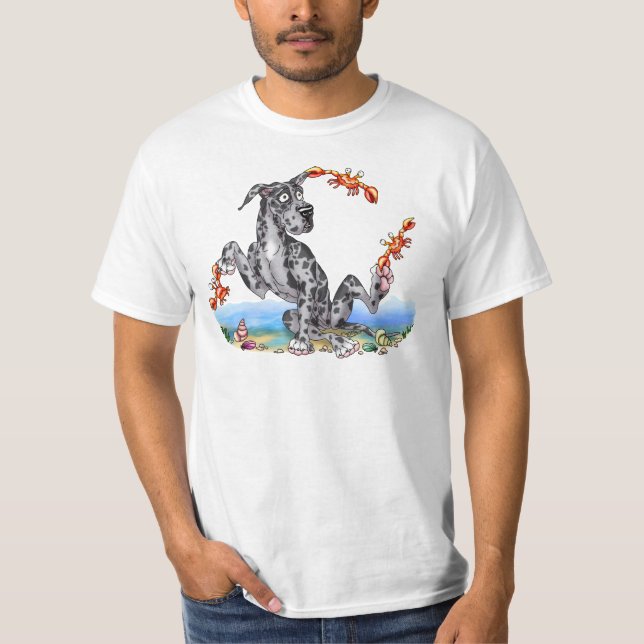 Great dane Kinda Crabby Merle T-shirt (Framsida)