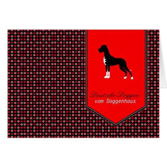 Great dane-kort hälsningskort (Framsidan Horizontal)