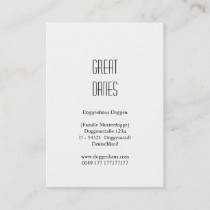Great Dane-kort Visitkort