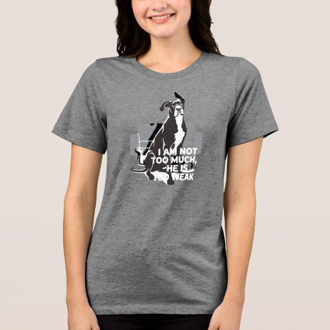 Great Dane kul med tjejer och kraft  T Shirt (Framsida)