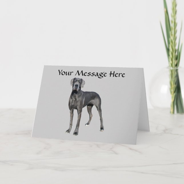 Great dane Kung i Hundar hälsningskort Helgkort (Framsida)