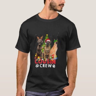 Great dane kusin Crew Julgran Ljus Julafton T Shirt