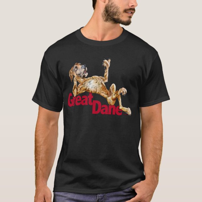 Great dane Laid Back Brindle UC Tee Shirt (Framsida)