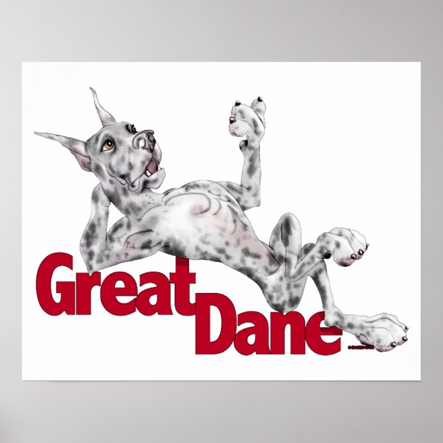Great dane Laid Back Merle Poster (Framsidan)