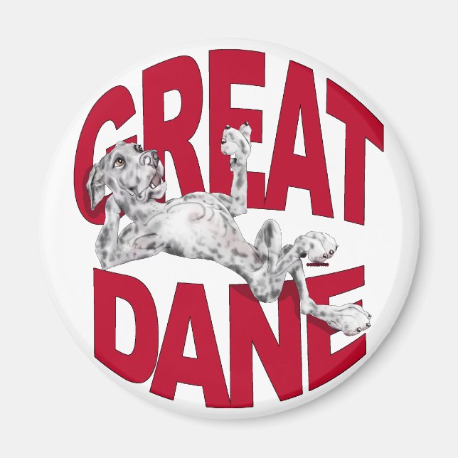 Great dane Laid Back Merle UC Magnet (Framsidan)