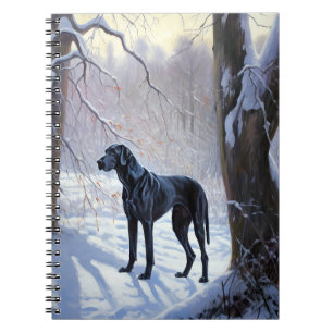 Great Dane Let It Snow Jul Anteckningsbok