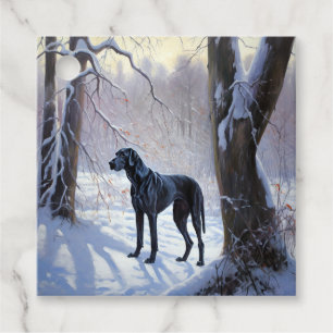 Great Dane Let It Snow Jul Gåvor Etiketter