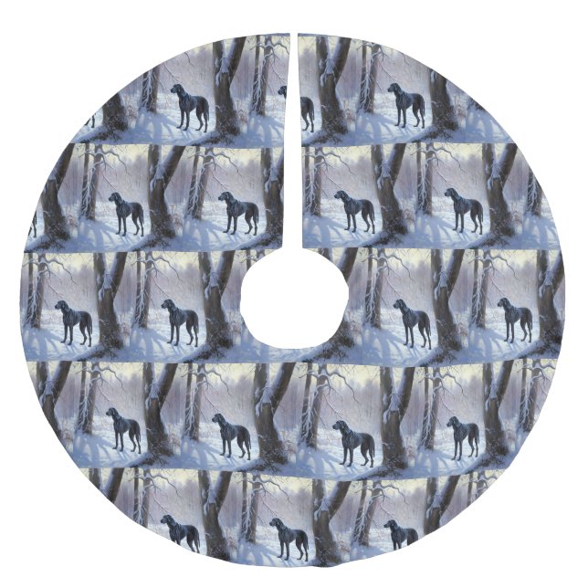 Great Dane Let It Snow Jul Julgransmatta Borstad Polyester (Framsidan)