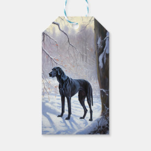 Great Dane Let It Snow Jul Presentetikett