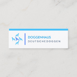Great Dane ljusblå Mini Visitkort