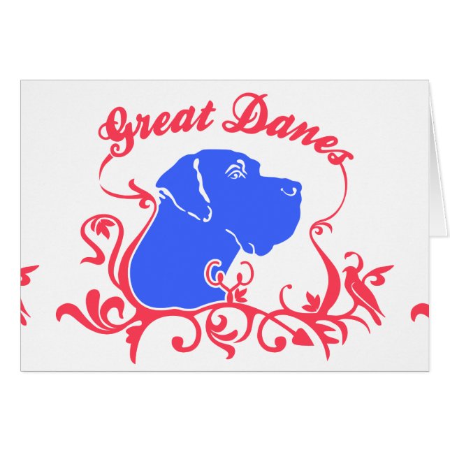 Great dane Logotyp Hälsningskort (Framsidan Horizontal)