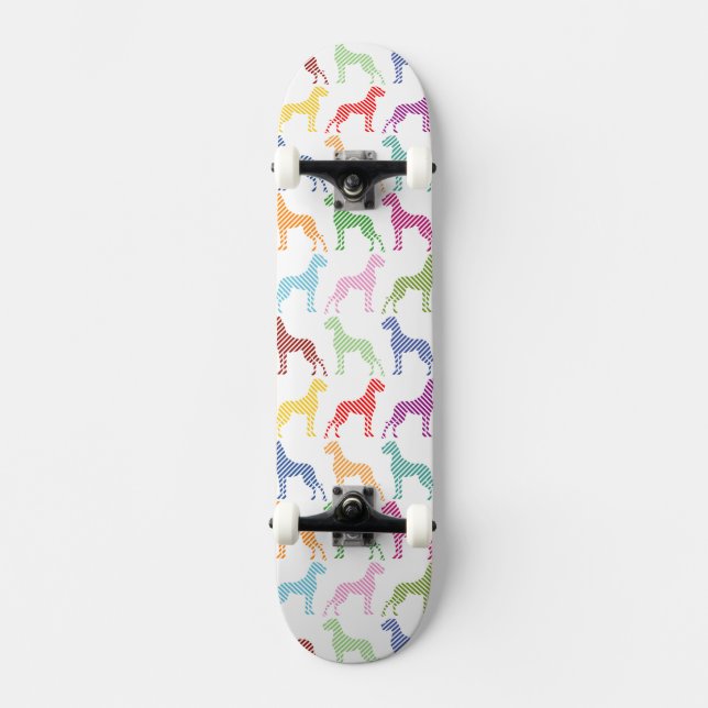 Great dane Longboard Mini Skateboard Bräda 18,5 Cm (Framsida)
