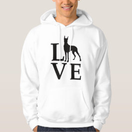 Great Dane LOVE & Hearts Hoodie-tröja Hoodie
