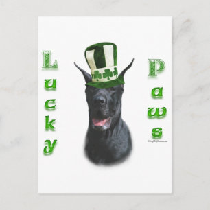 Great dane Lucky Tassar; St. Patty's Day Great dan Vykort