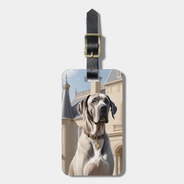 Great Dane Luggage Tag Bagagebricka (Vertikal Framsida)